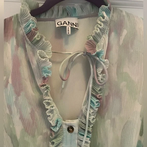 Ganni Micro Pleat Dress - Picture 6 of 8